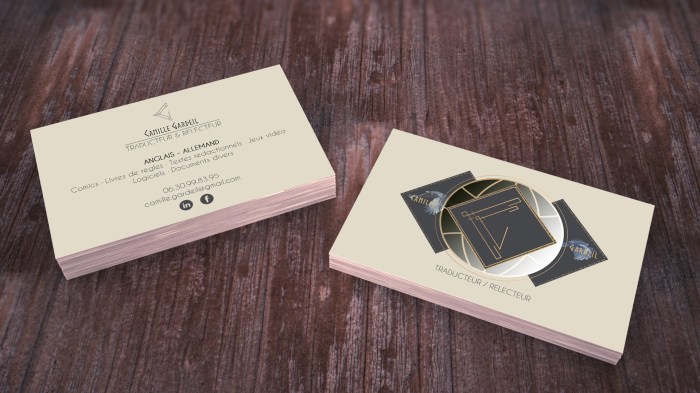 business card camille